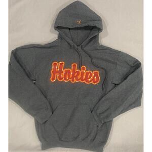 Virginia Tech Hokies Gildan Women’s Hoodie S Gray Embroidered Game Day Preppy